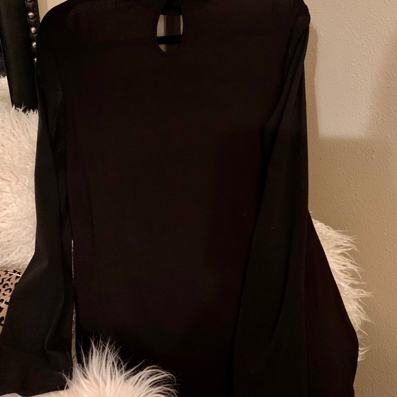 NWT, INC TOP. RHINESTONE BUTTONS. SHEER SLEEVES💕GREAT GIFT. - Picture 7 of 13